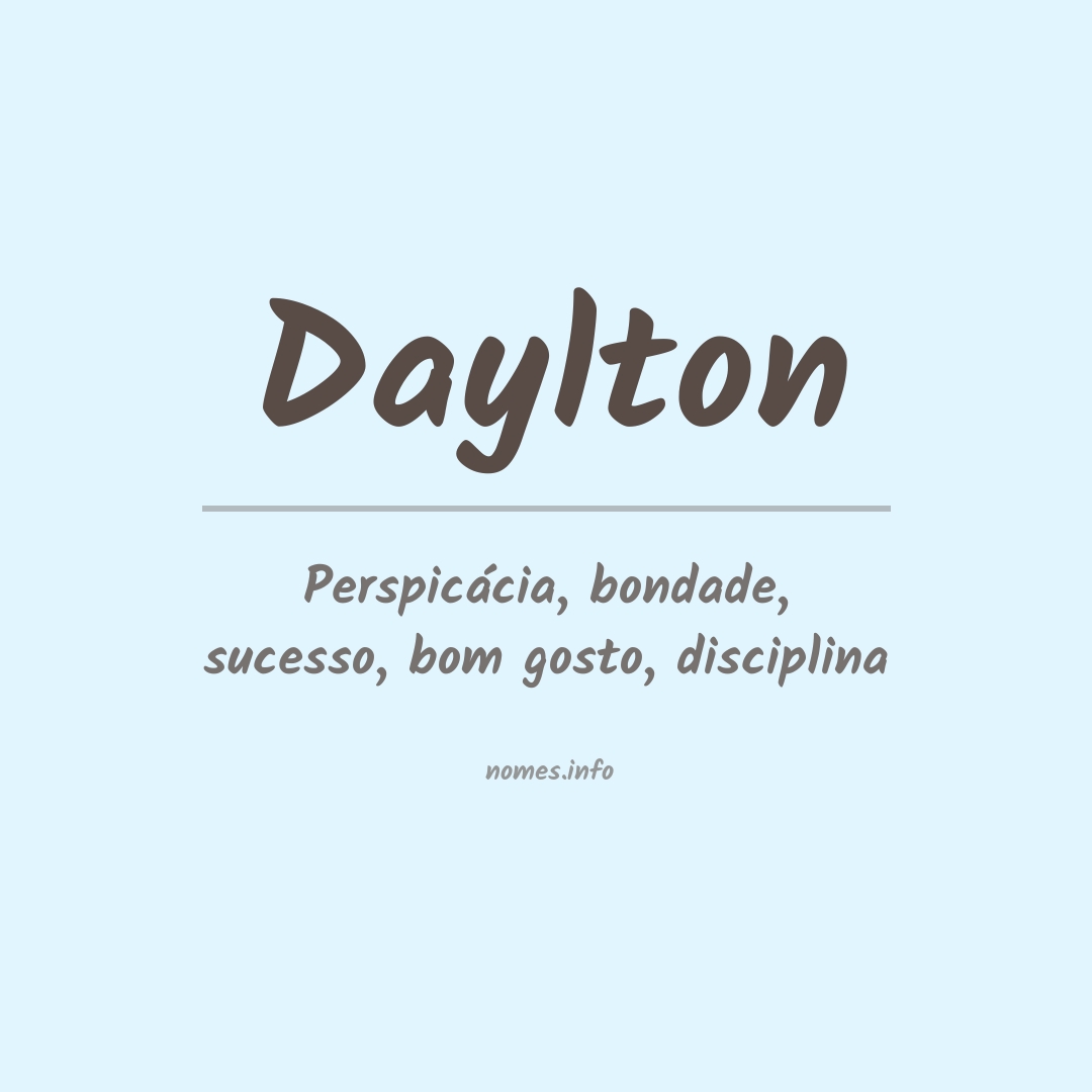 Significado do nome Daylton