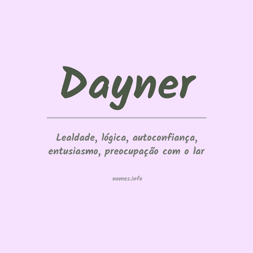 Significado do nome Dayner