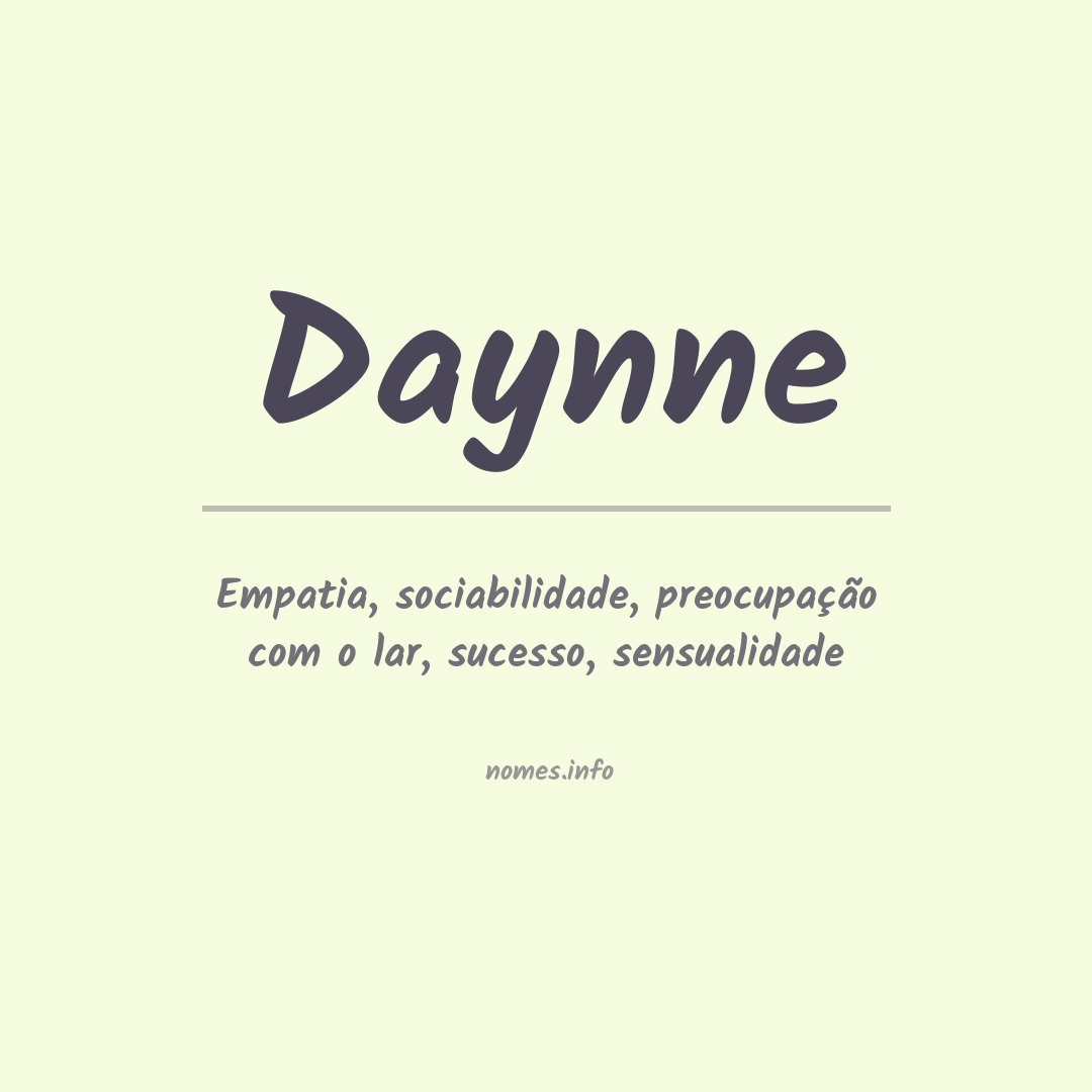 Significado do nome Daynne