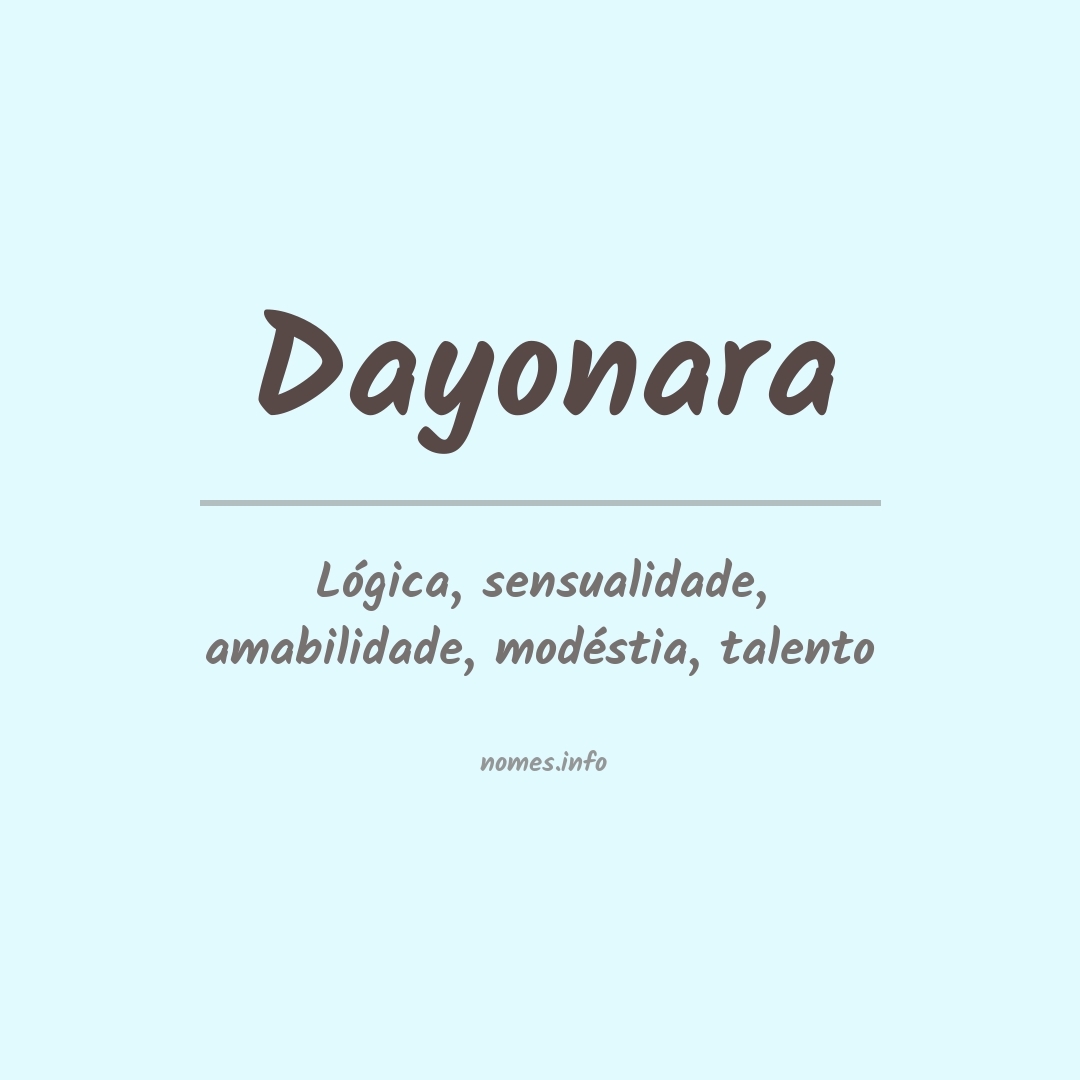 Significado do nome Dayonara