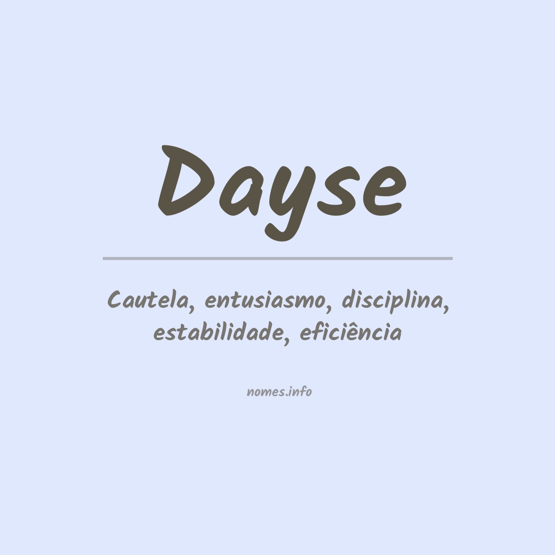 Significado do nome Dayse