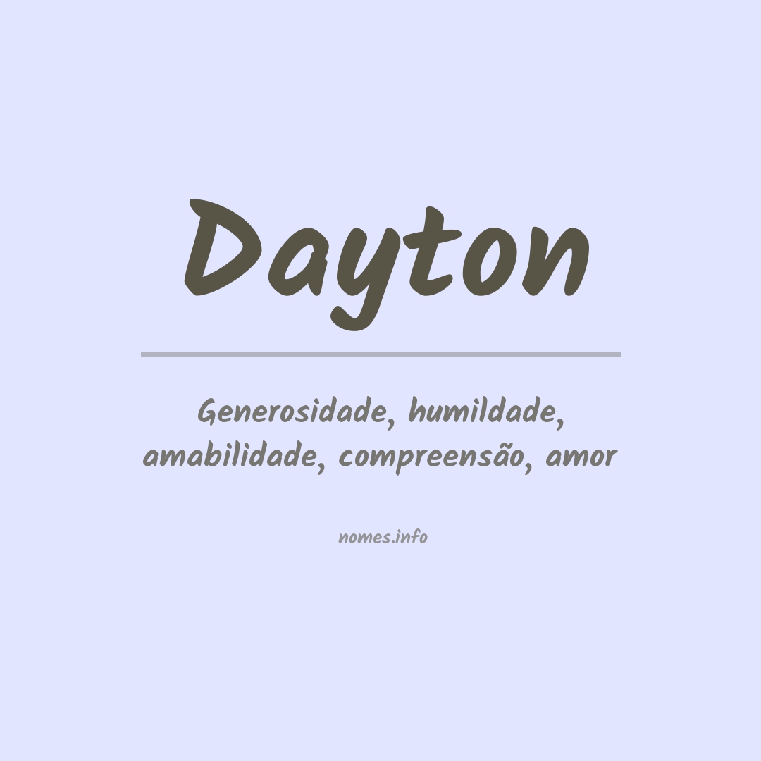 Significado do nome Dayton