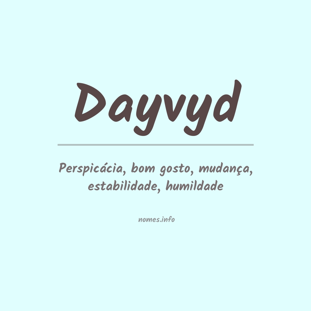 Significado do nome Dayvyd