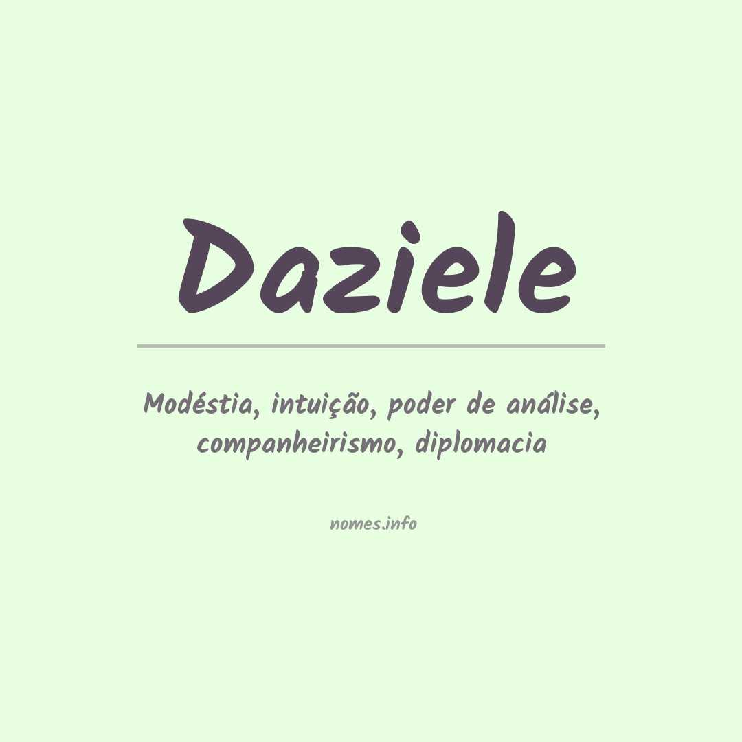 Significado do nome Daziele