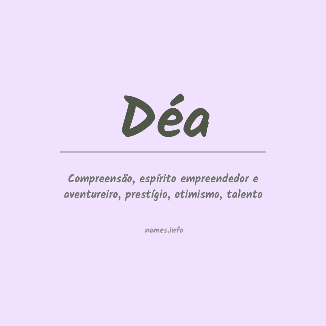Significado do nome Déa