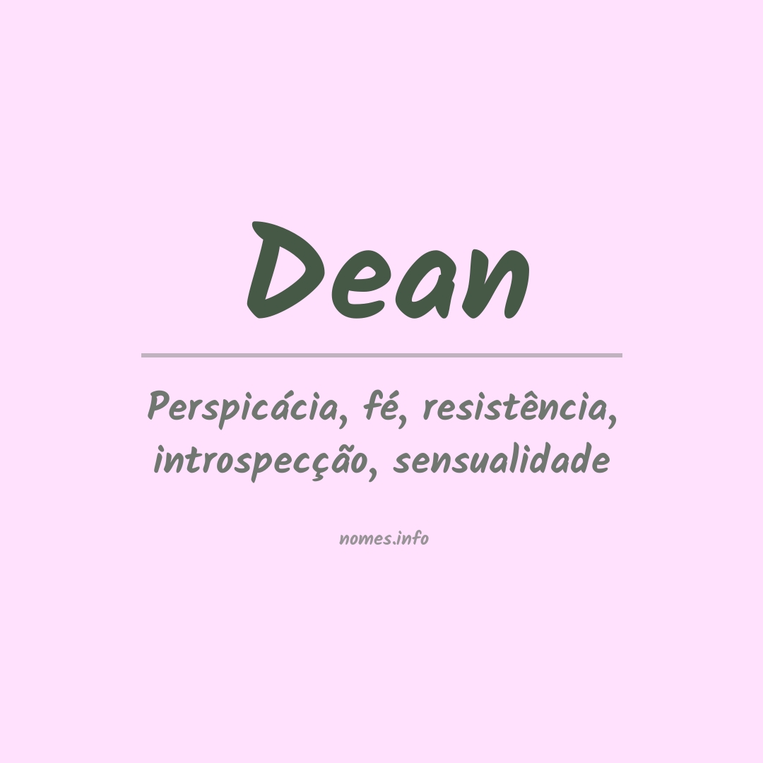 Significado do nome Dean