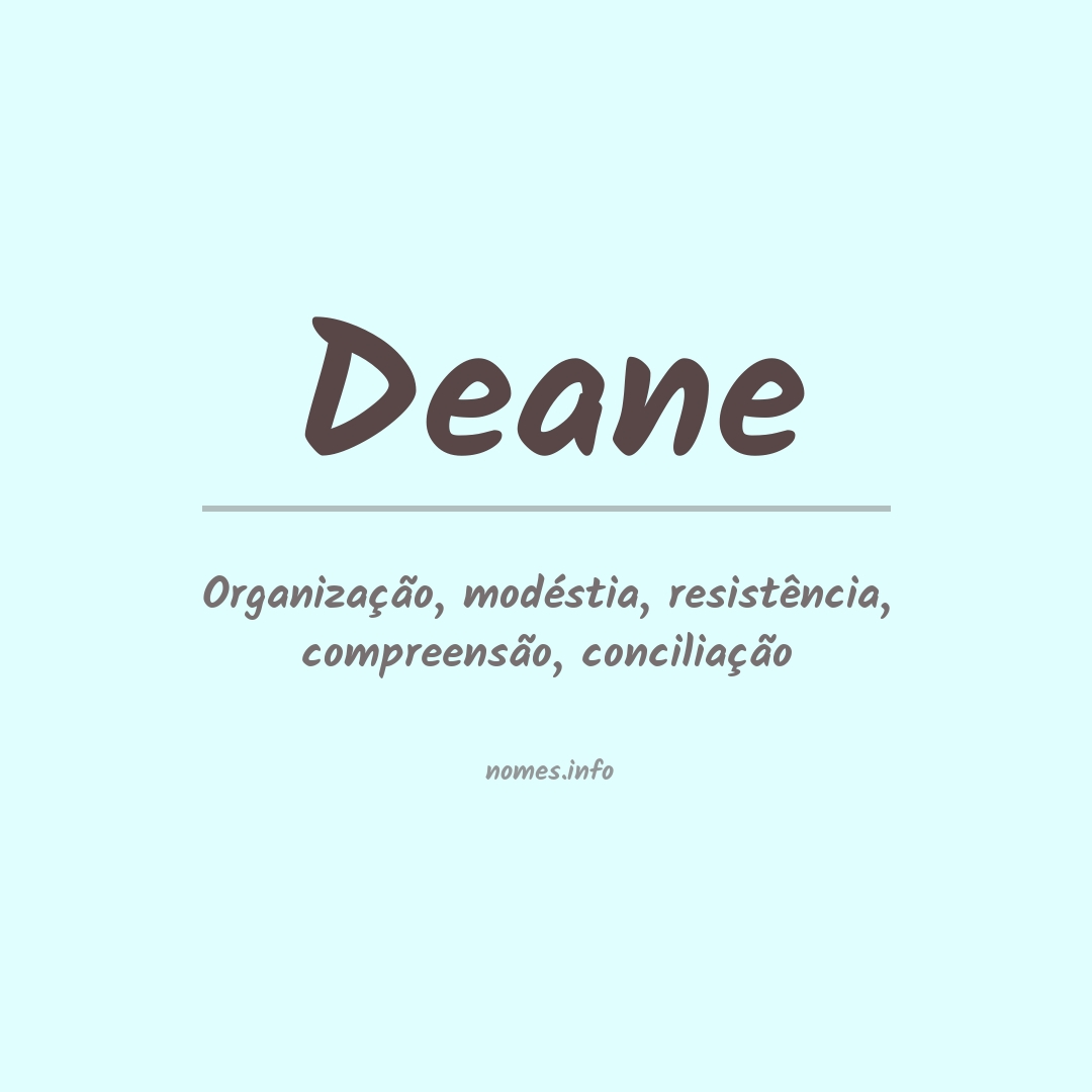 Significado do nome Deane