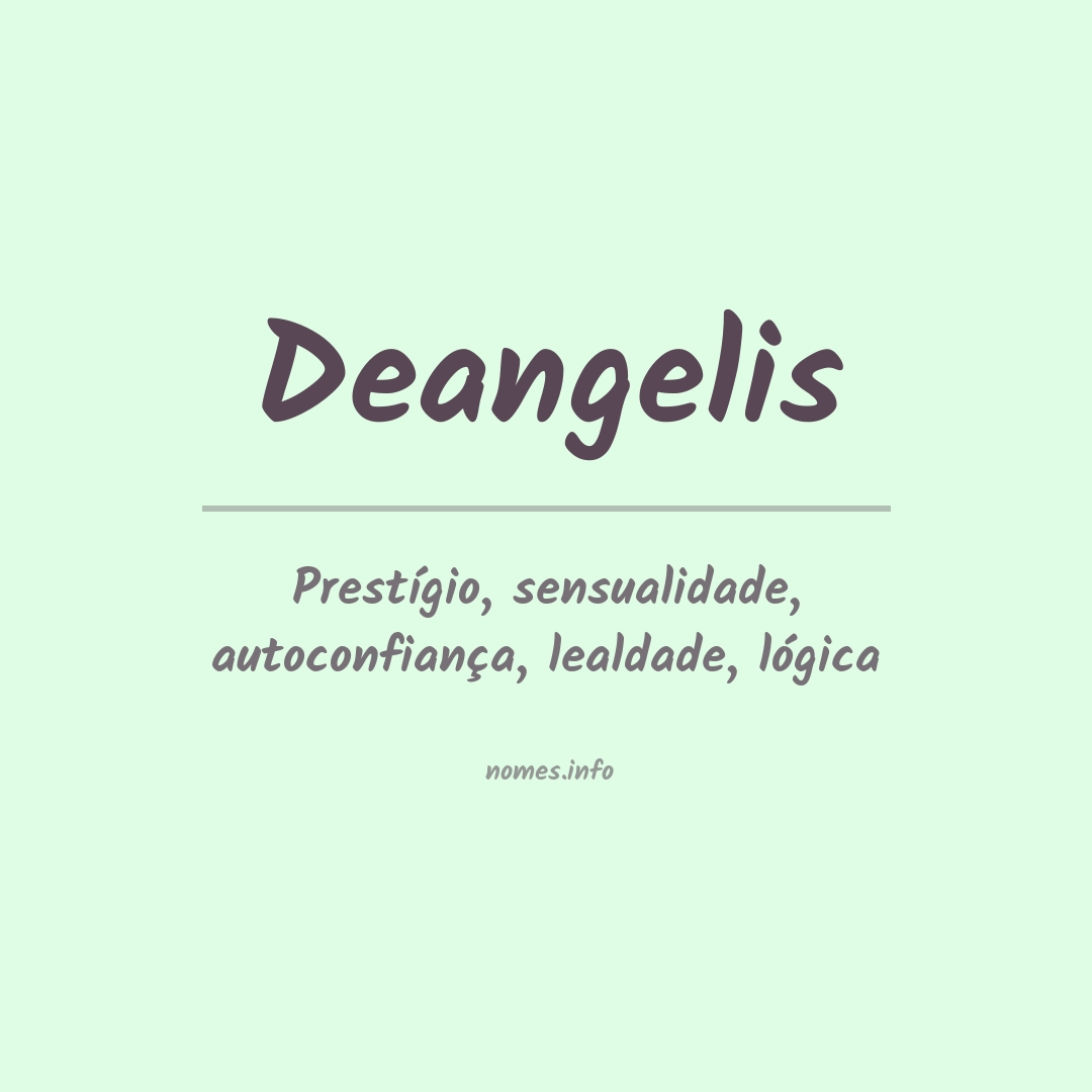 Significado do nome Deangelis