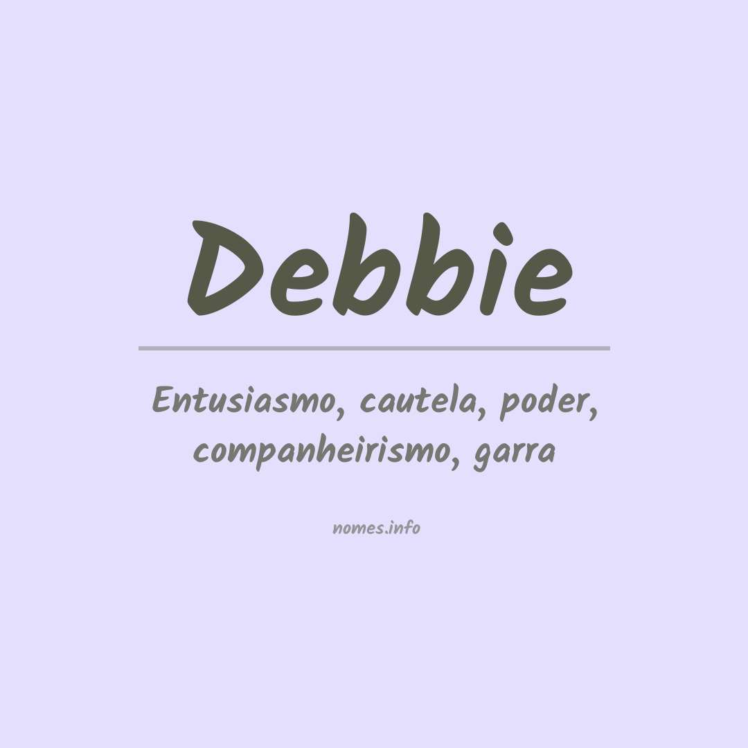 Significado do nome Debbie