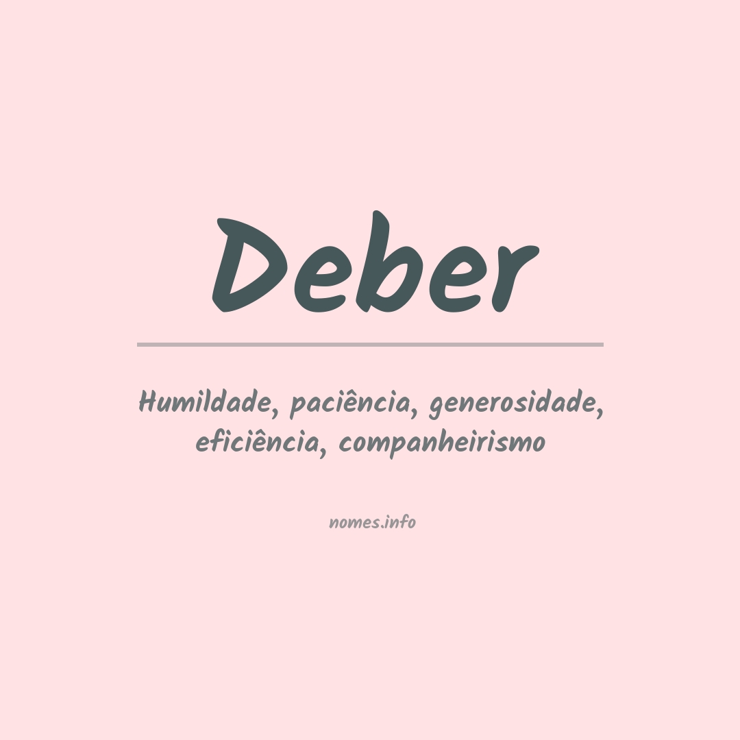 Significado do nome Deber