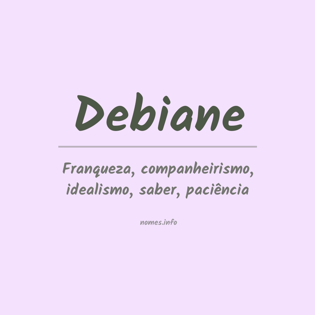 Significado do nome Debiane