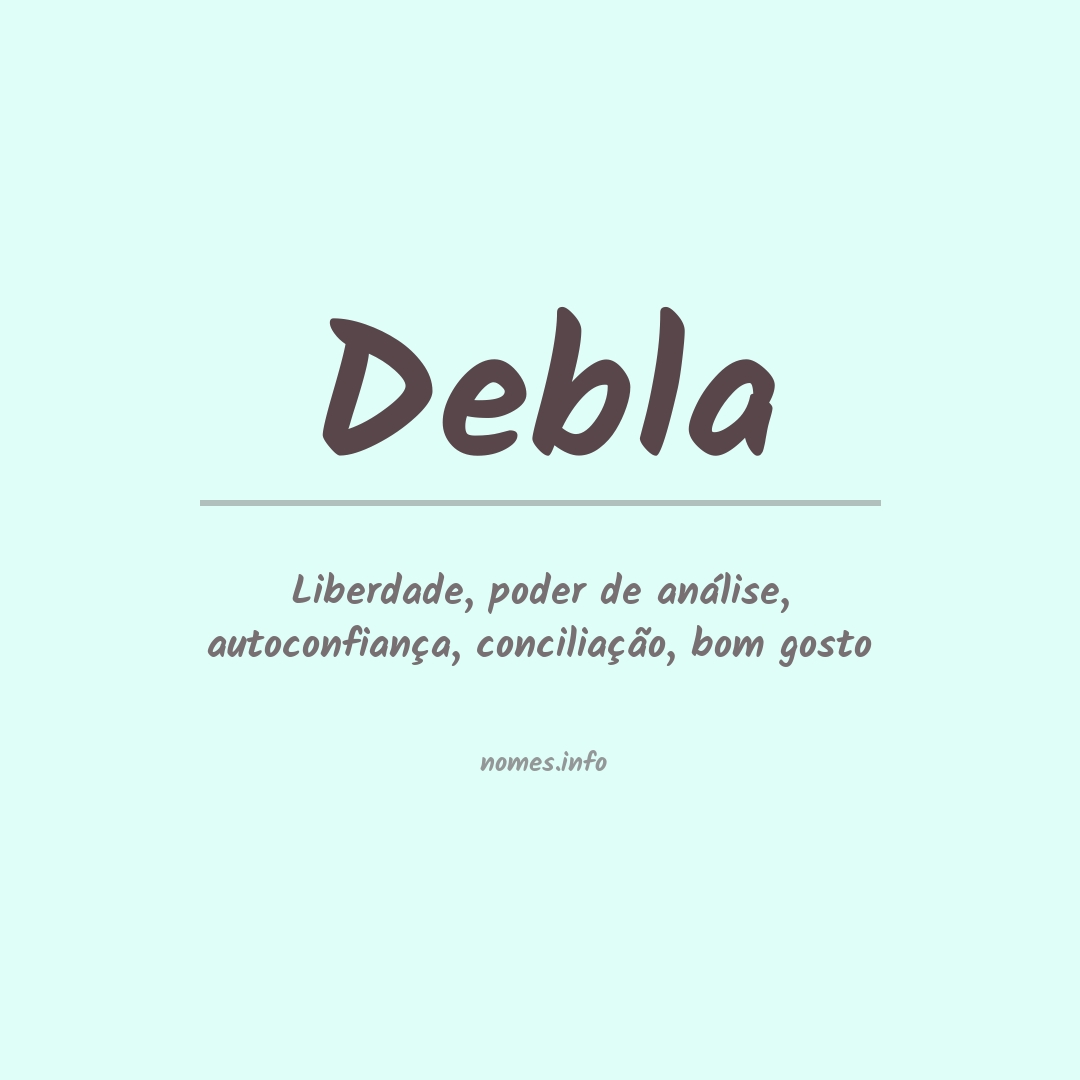 Significado do nome Debla