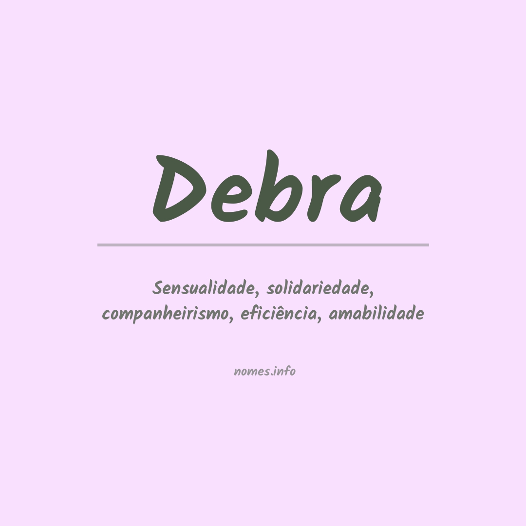 Significado do nome Debra