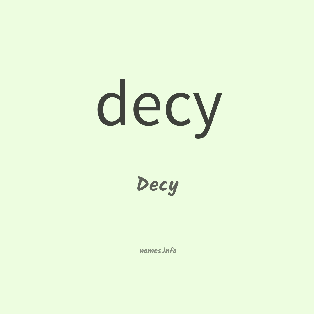 Decy em chinês