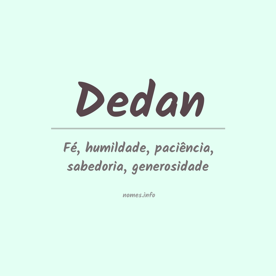 Significado do nome Dedan