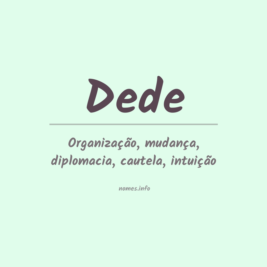Significado do nome Dede