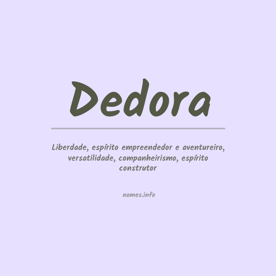 Significado do nome Dedora