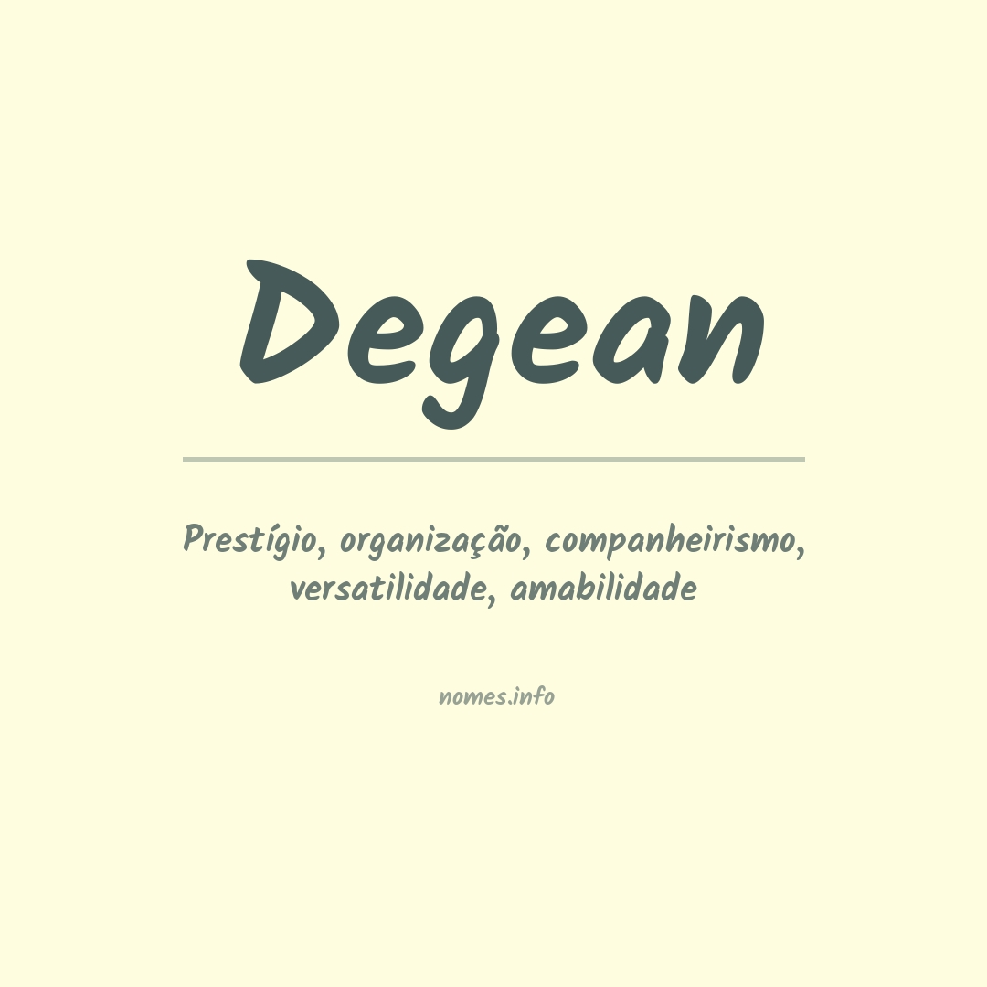 Significado do nome Degean