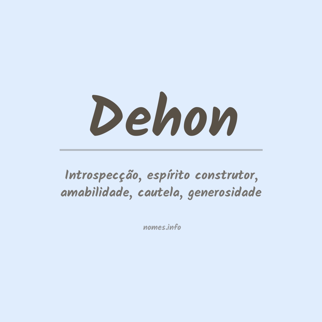 Significado do nome Dehon