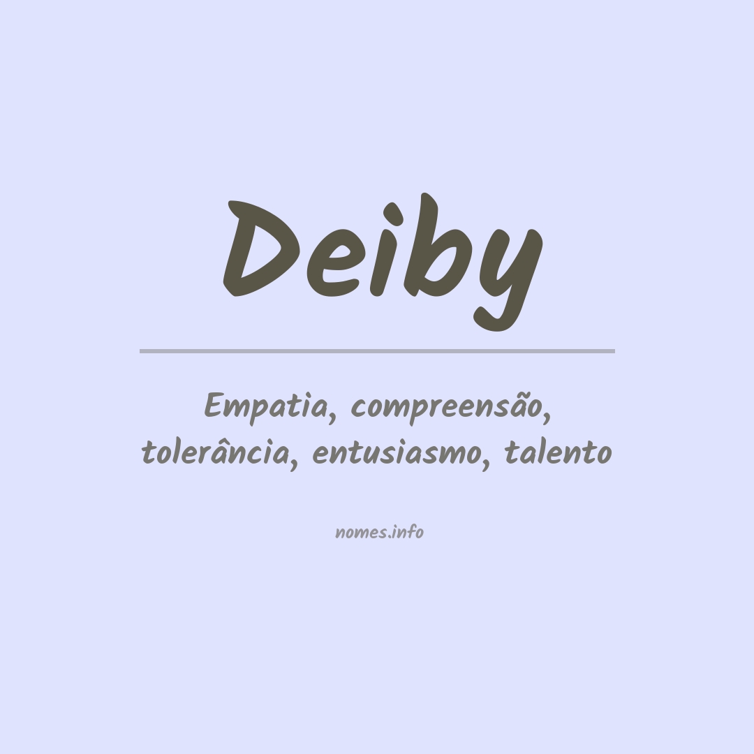 Significado do nome Deiby