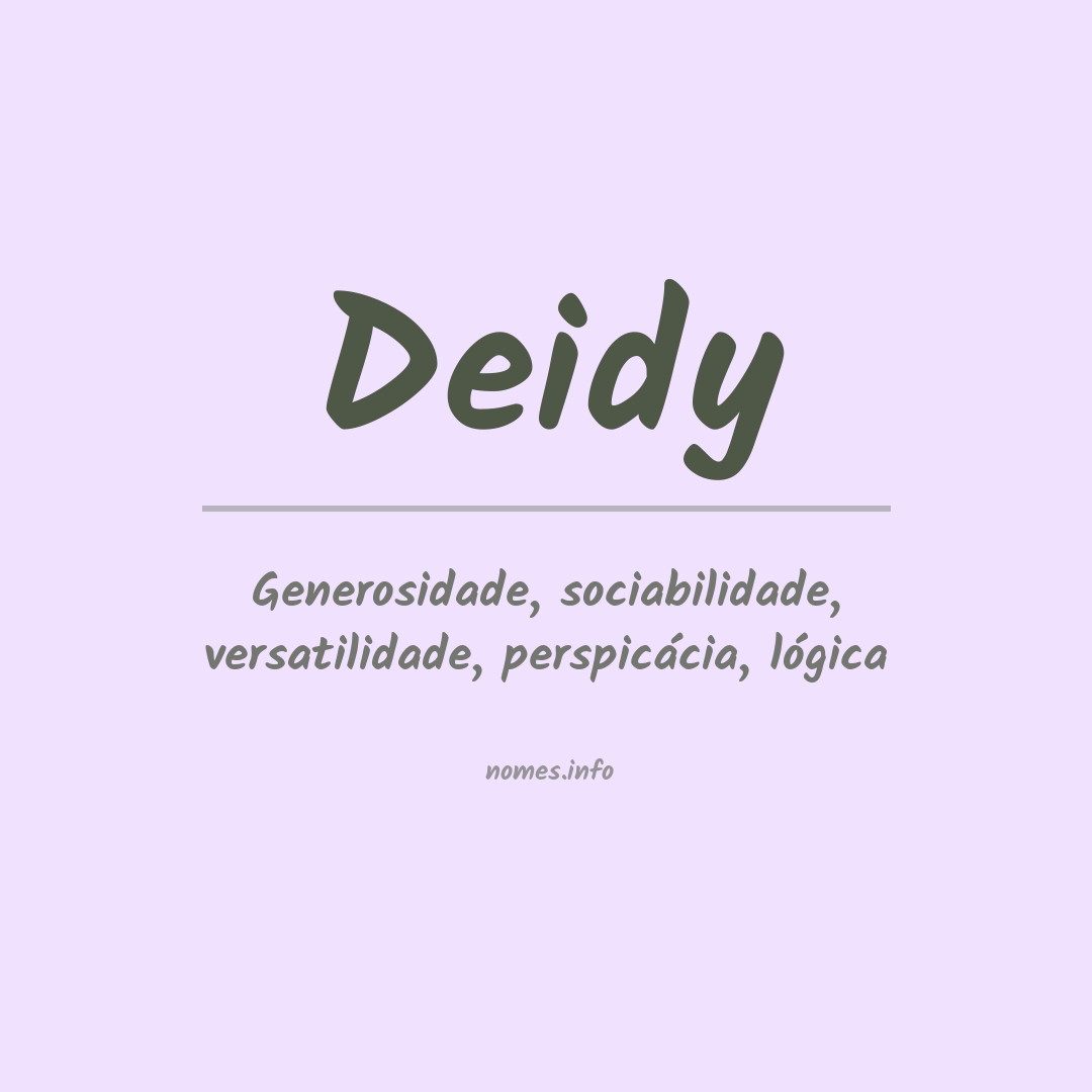 Significado do nome Deidy