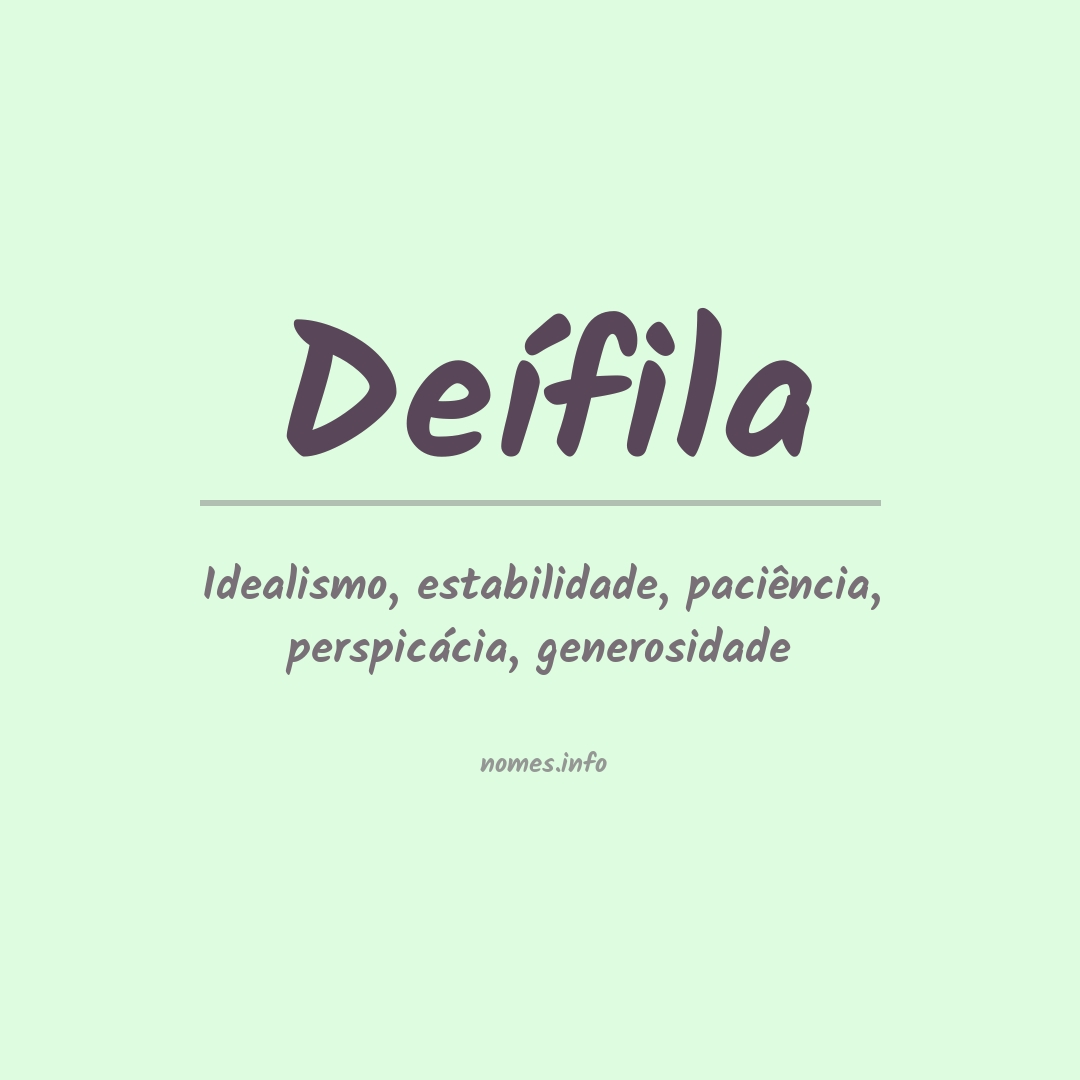 Significado do nome Deífila