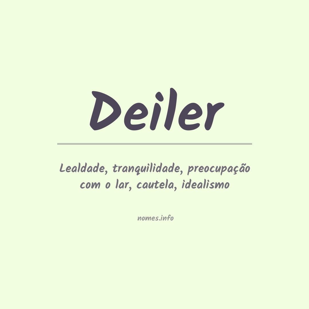 Significado do nome Deiler