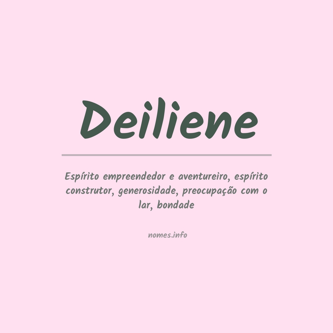 Significado do nome Deiliene