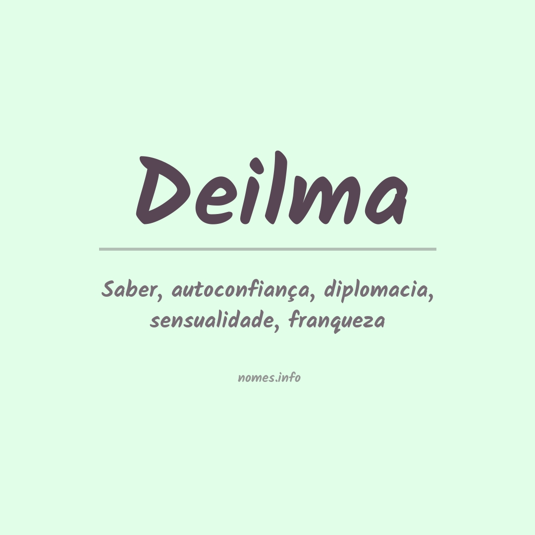 Significado do nome Deilma