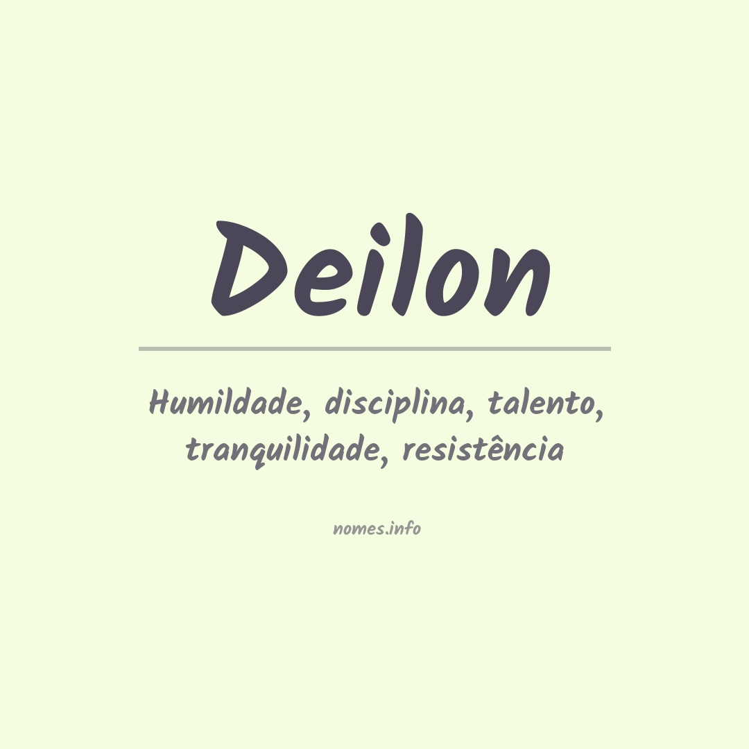 Significado do nome Deilon