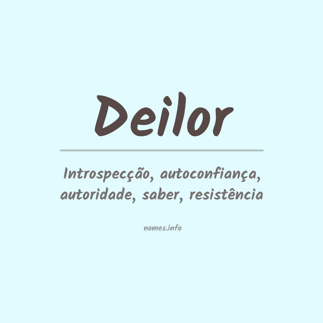 Significado do nome Deilor