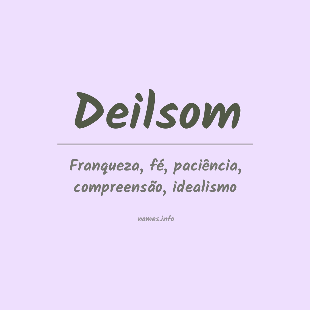 Significado do nome Deilsom