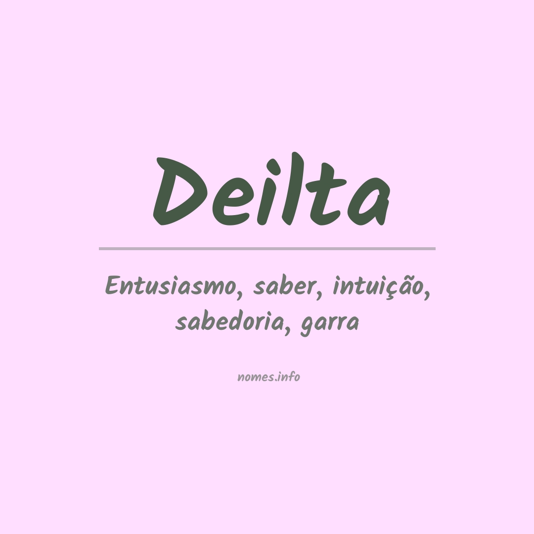 Significado do nome Deilta