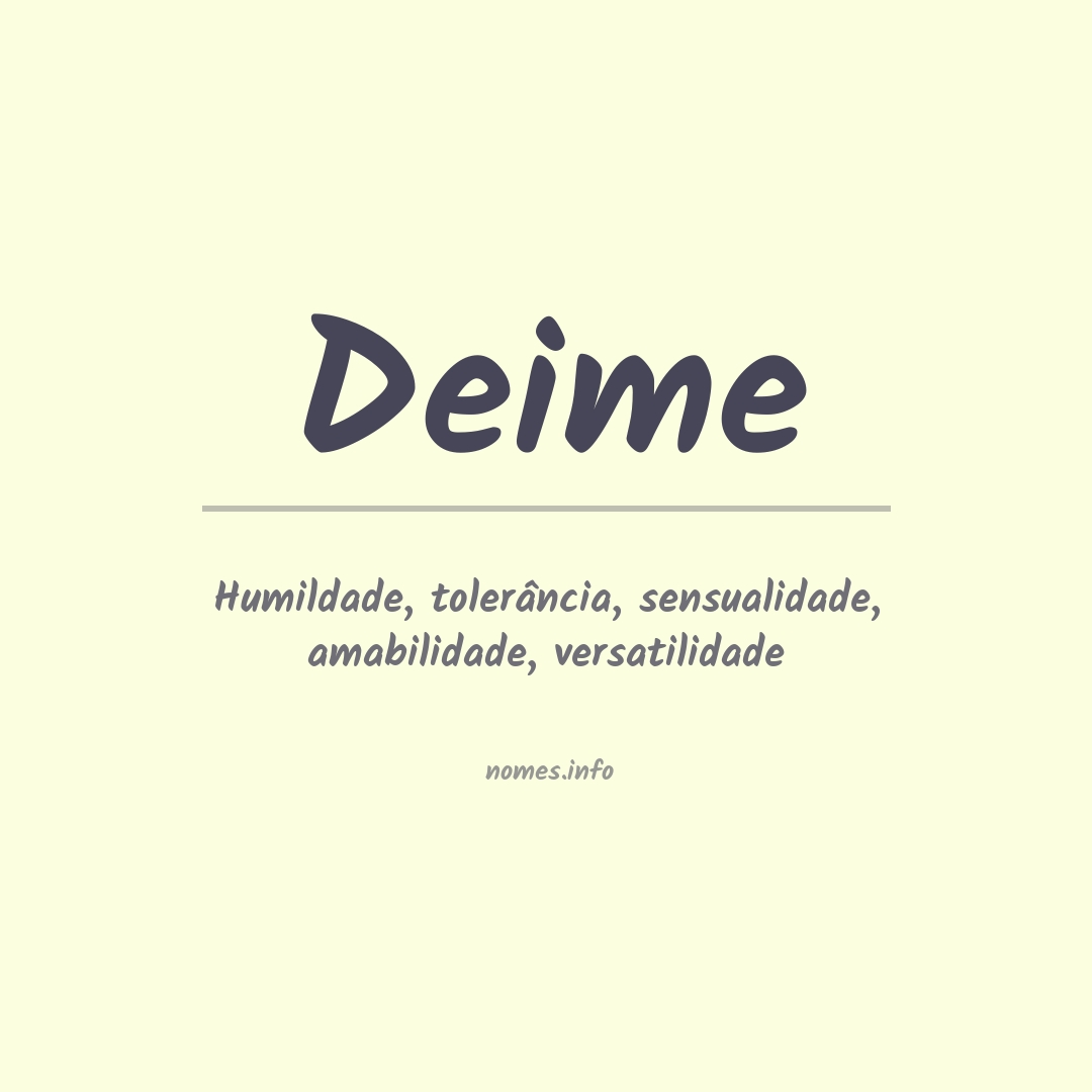 Significado do nome Deime