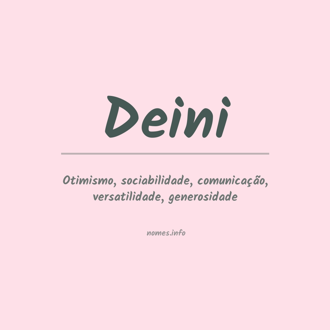 Significado do nome Deini