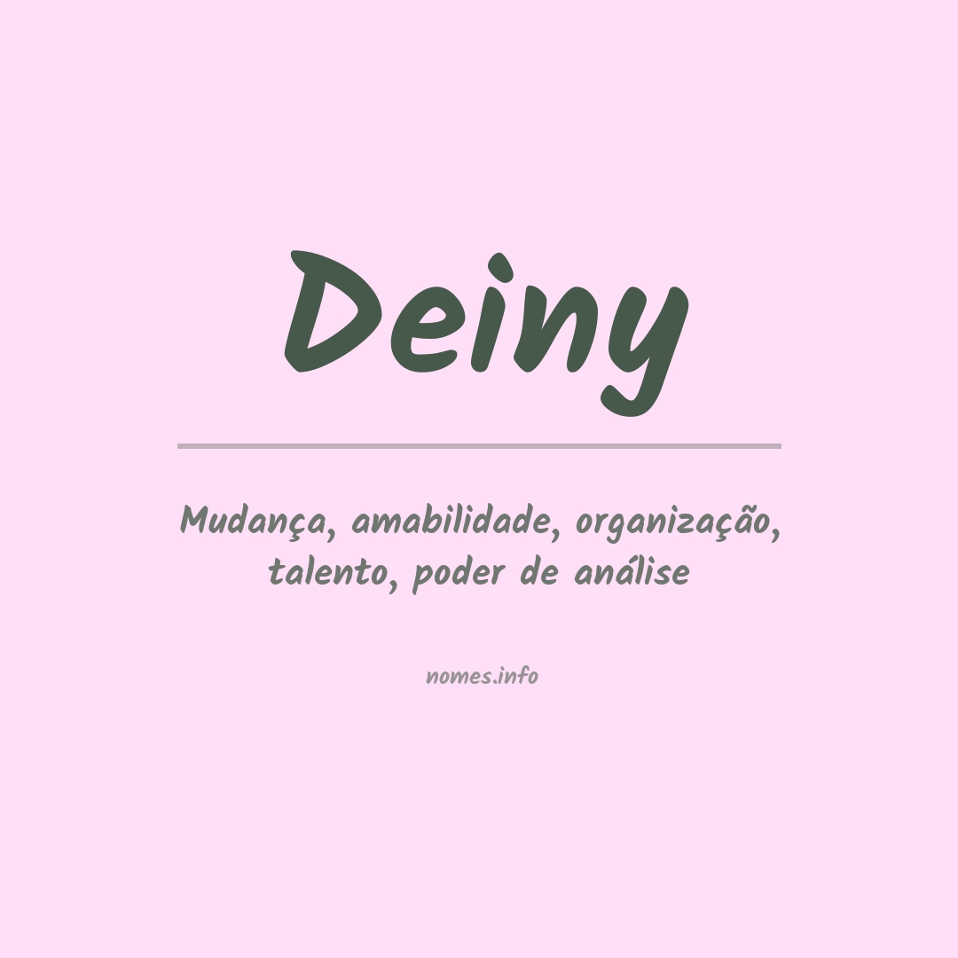 Significado do nome Deiny