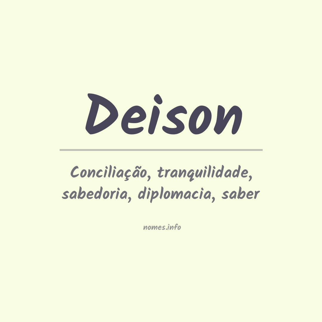 Significado do nome Deison