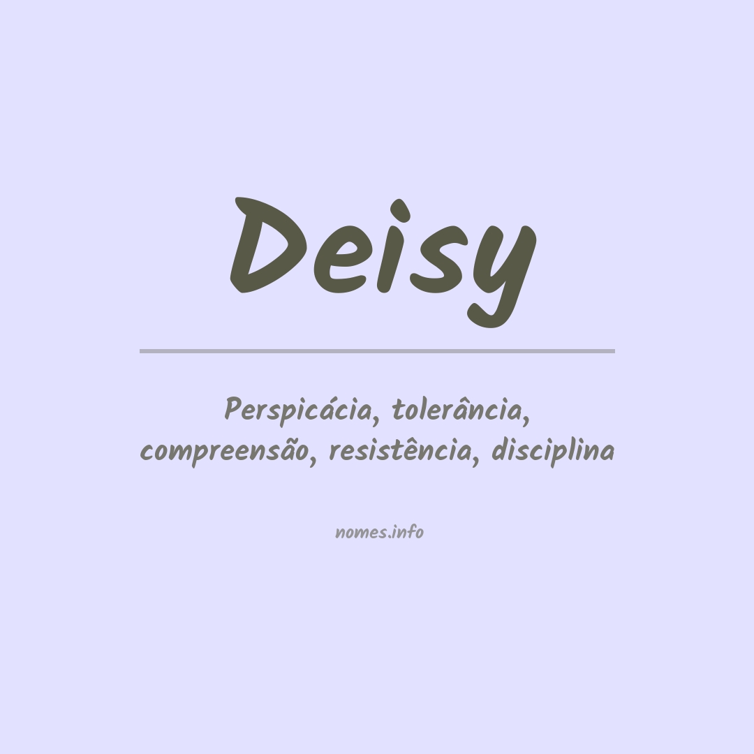 Significado do nome Deisy