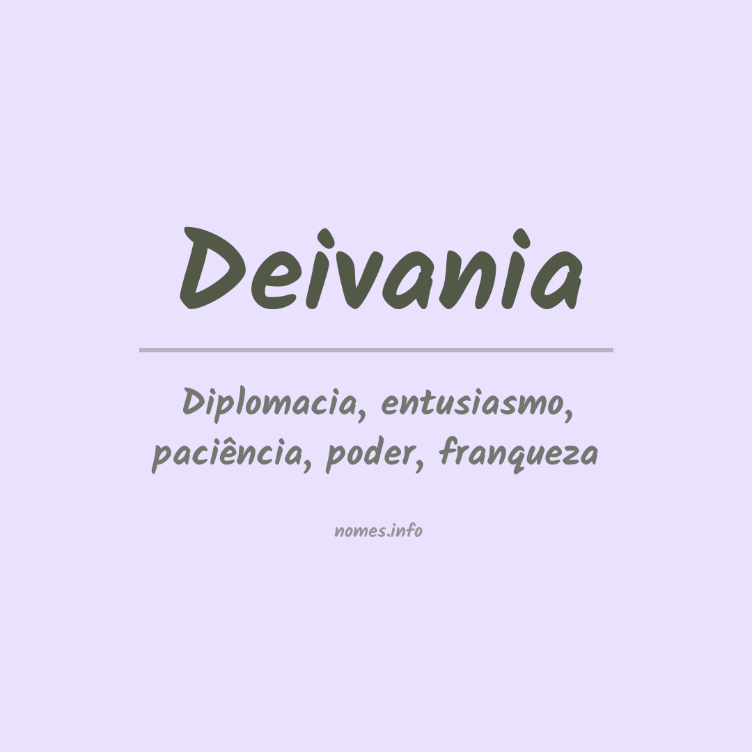 Significado do nome Deivania