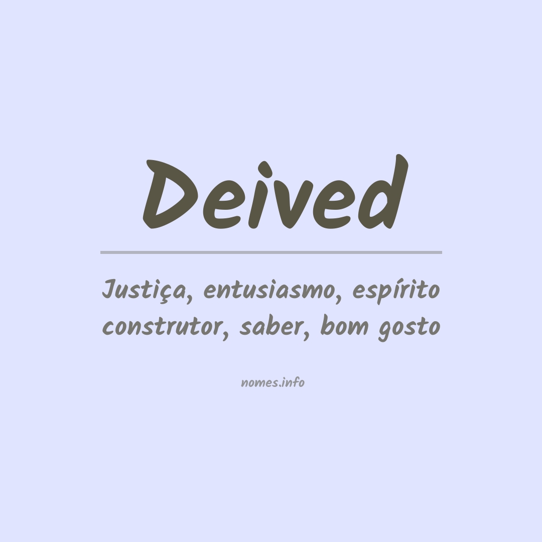 Significado do nome Deived