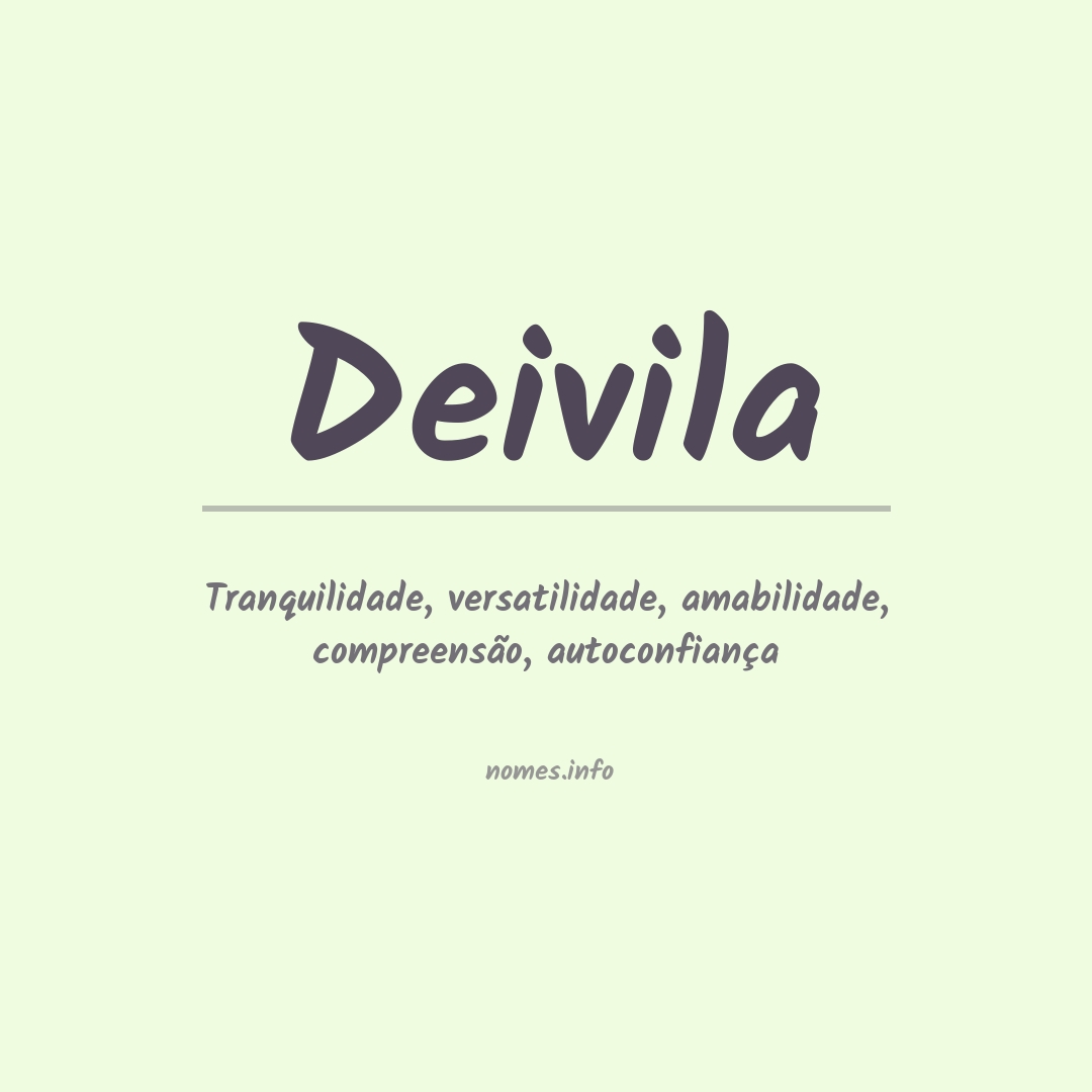 Significado do nome Deivila