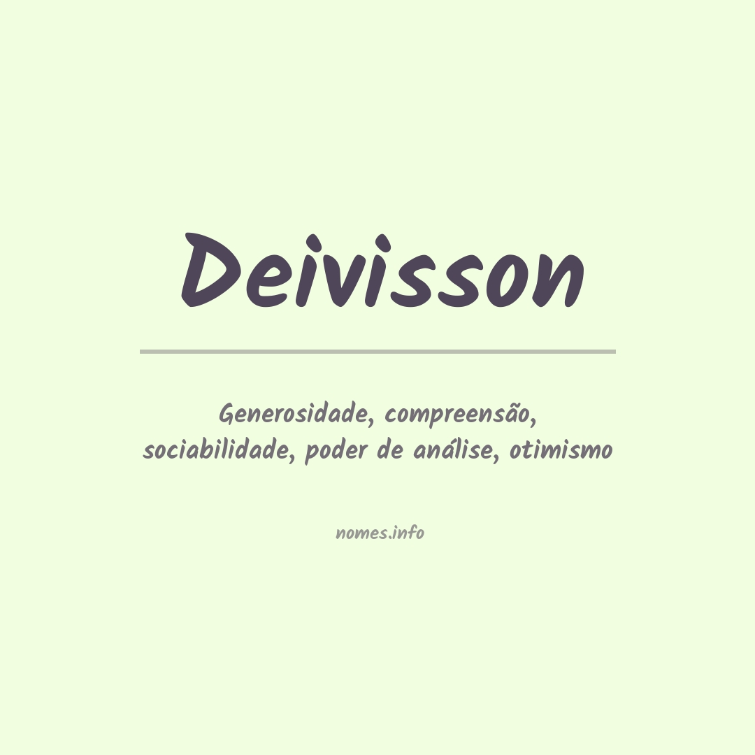 Significado do nome Deivisson