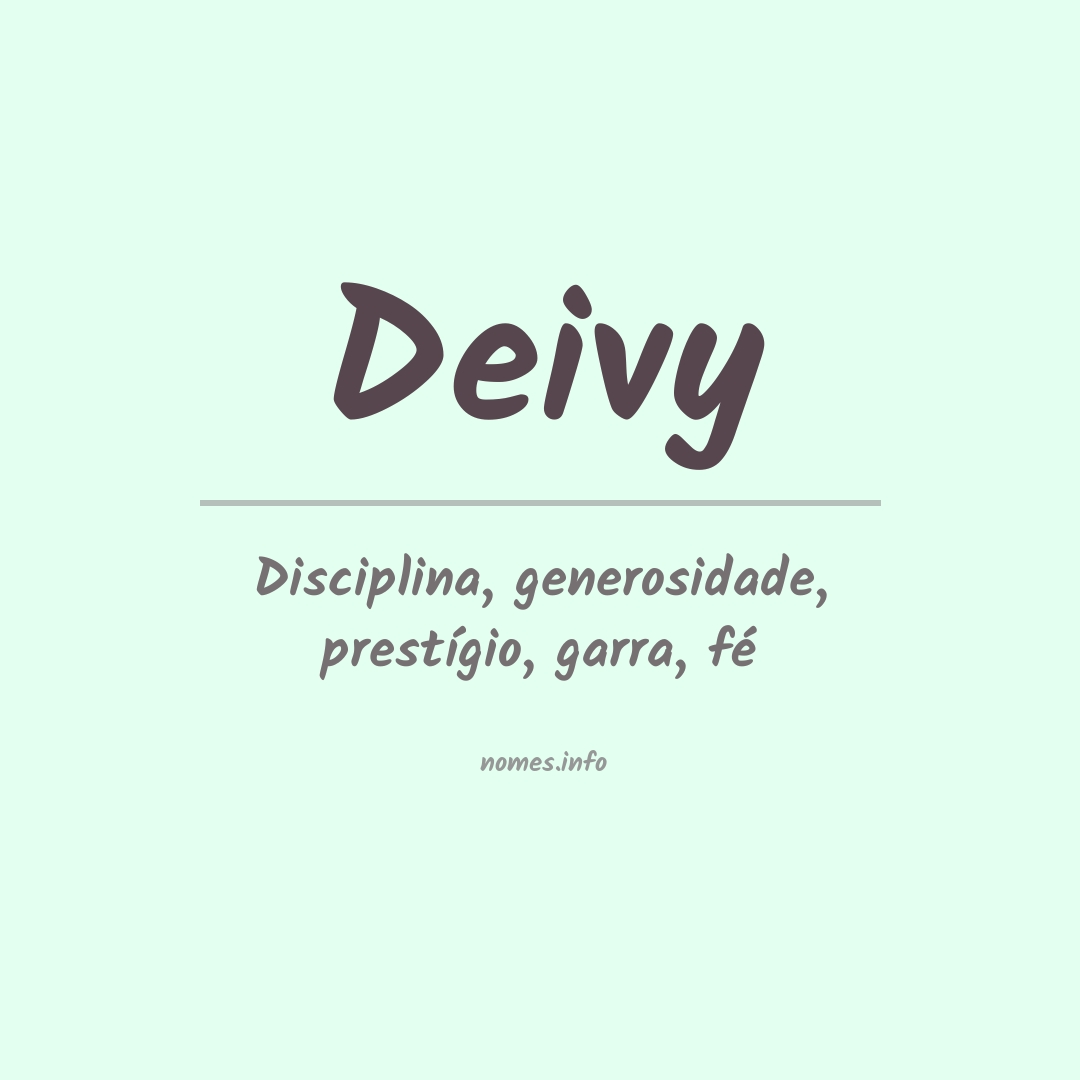 Significado do nome Deivy