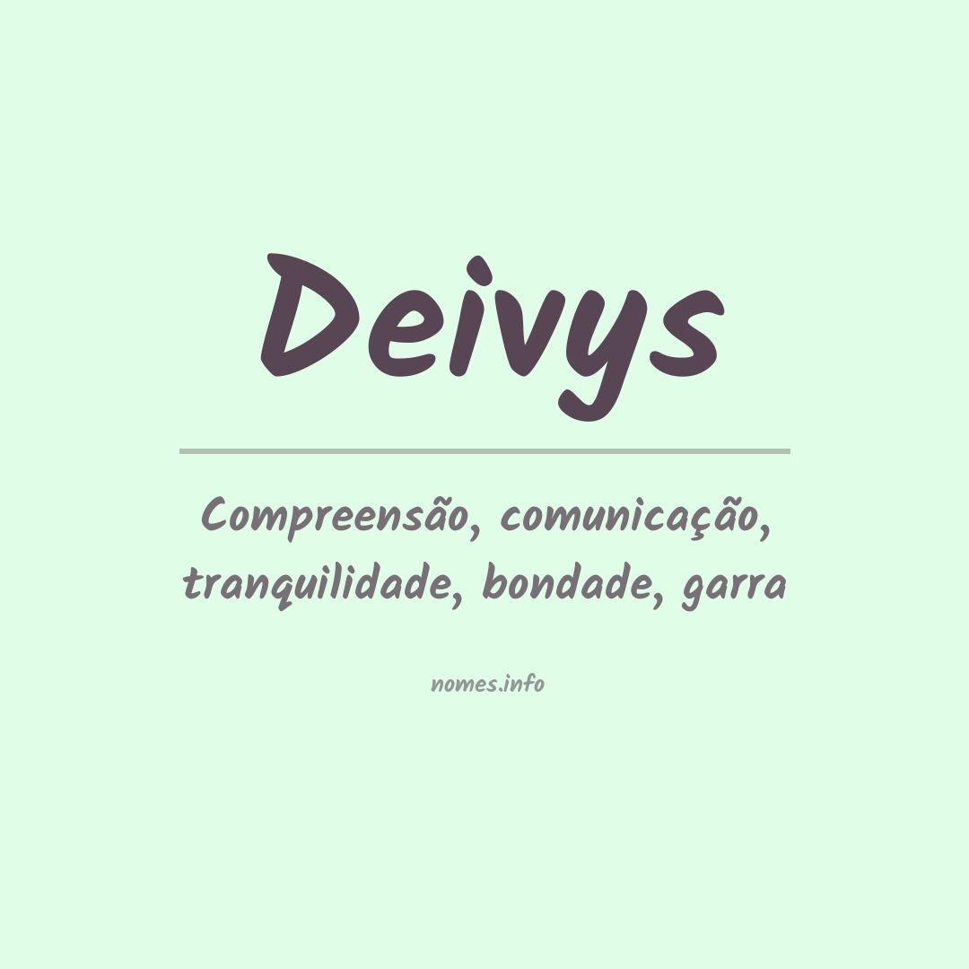 Significado do nome Deivys