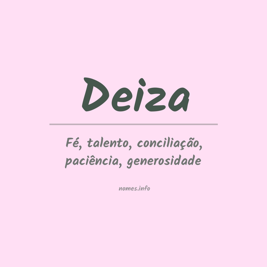 Significado do nome Deiza