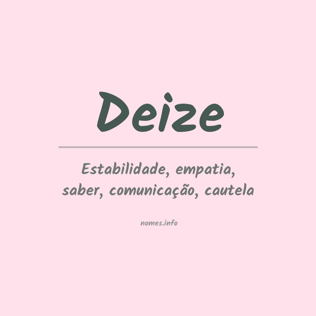 Significado do nome Deize