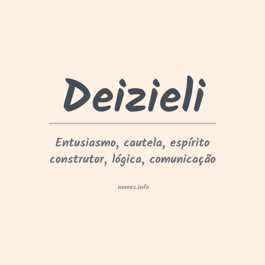 Significado do nome Deizieli