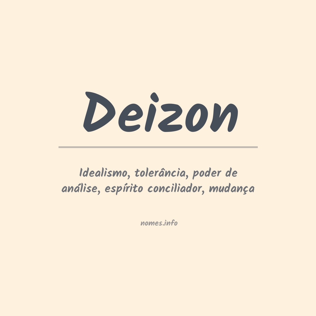 Significado do nome Deizon