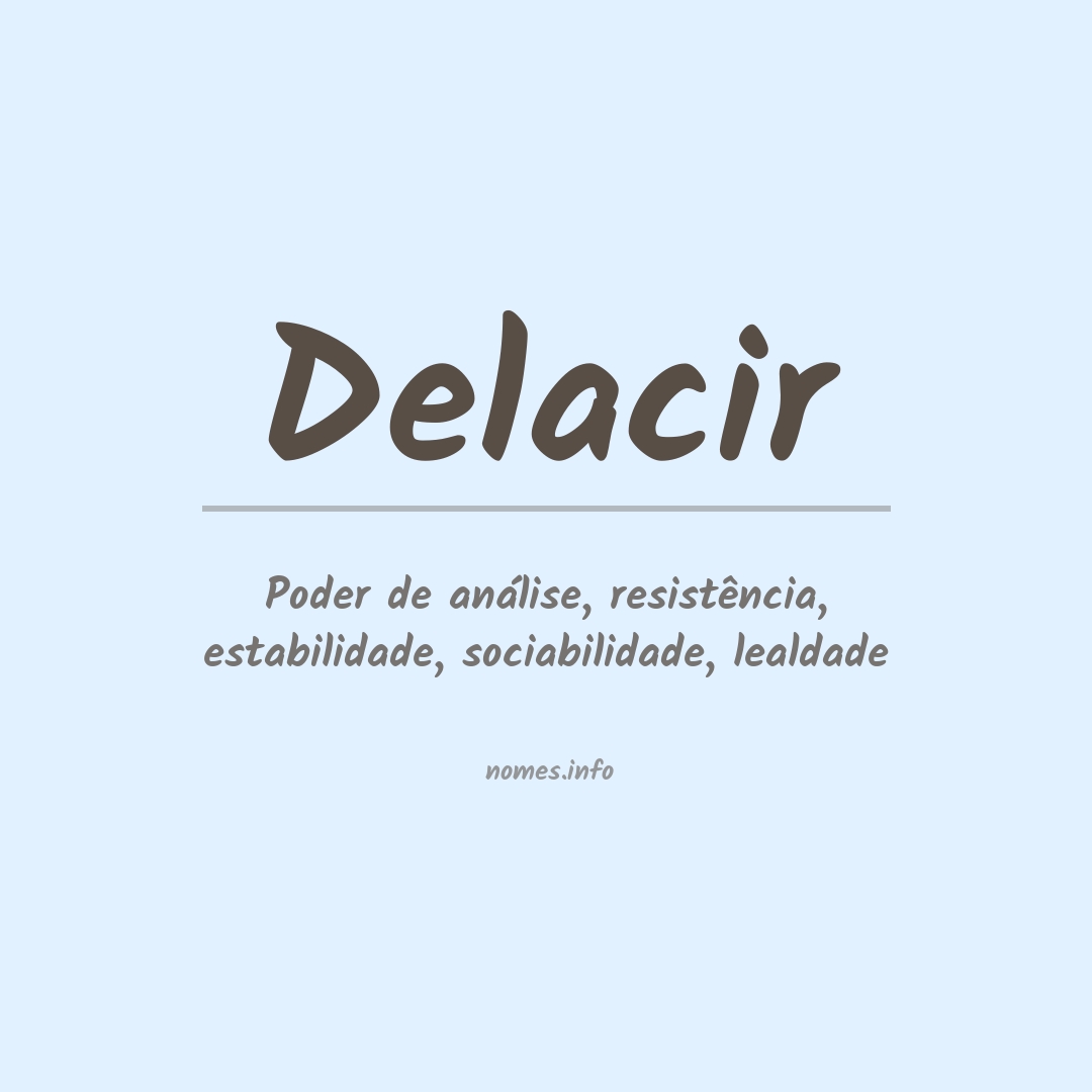 Significado do nome Delacir