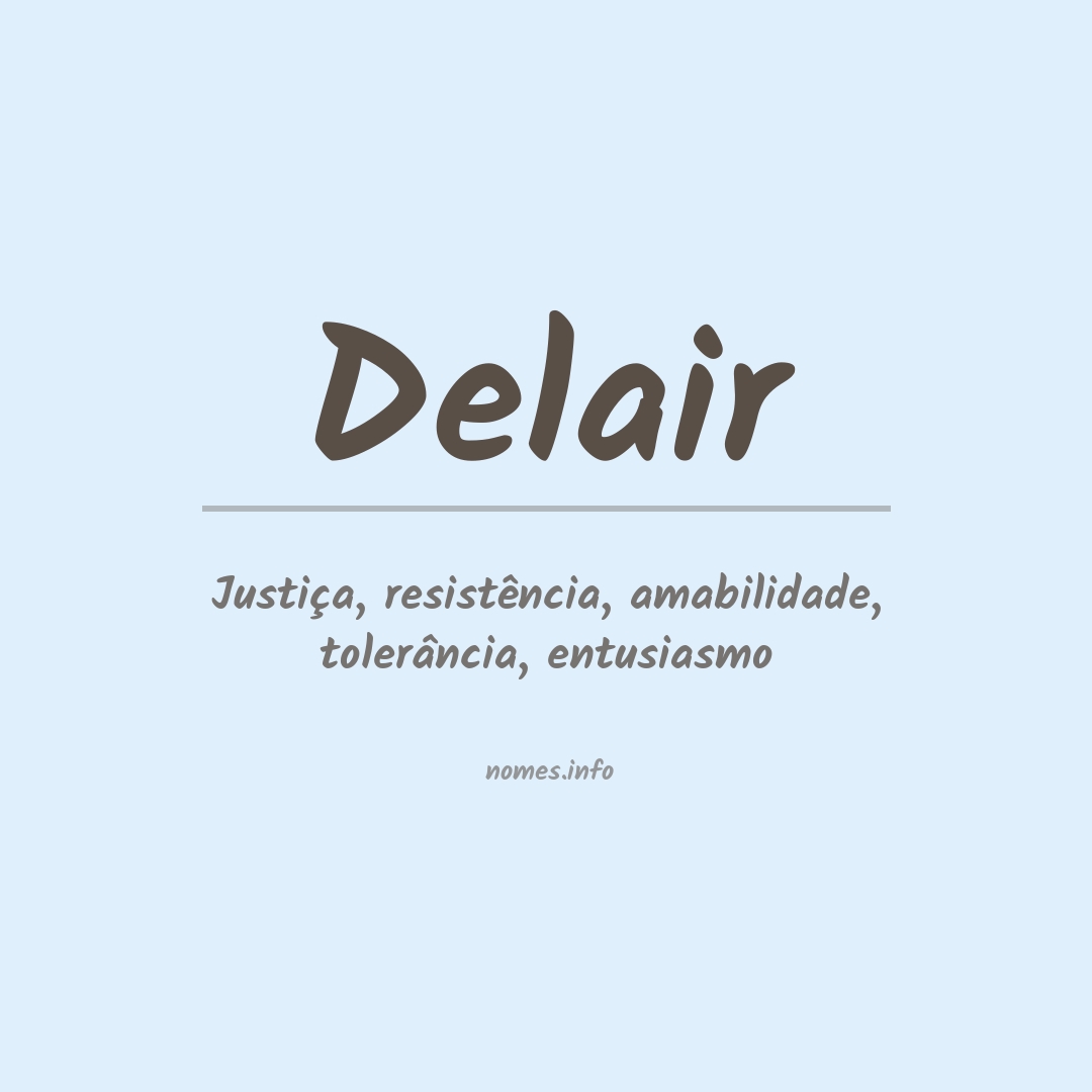 Significado do nome Delair